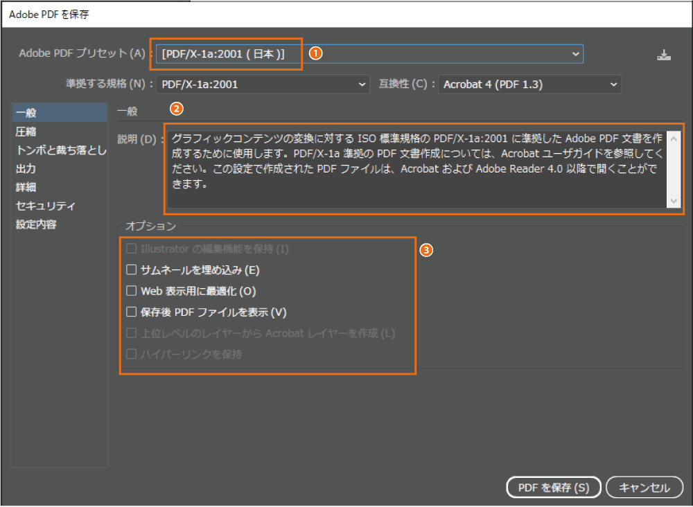 別名保存のダイアログ